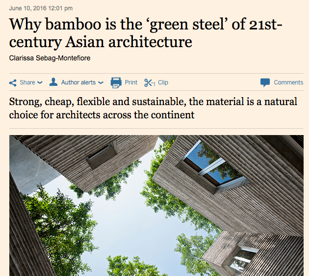 Bamboo in the Financial Times